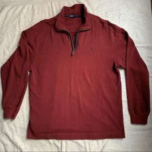 Red Nautica Men’s XL 1/4 Zip Up Sweater